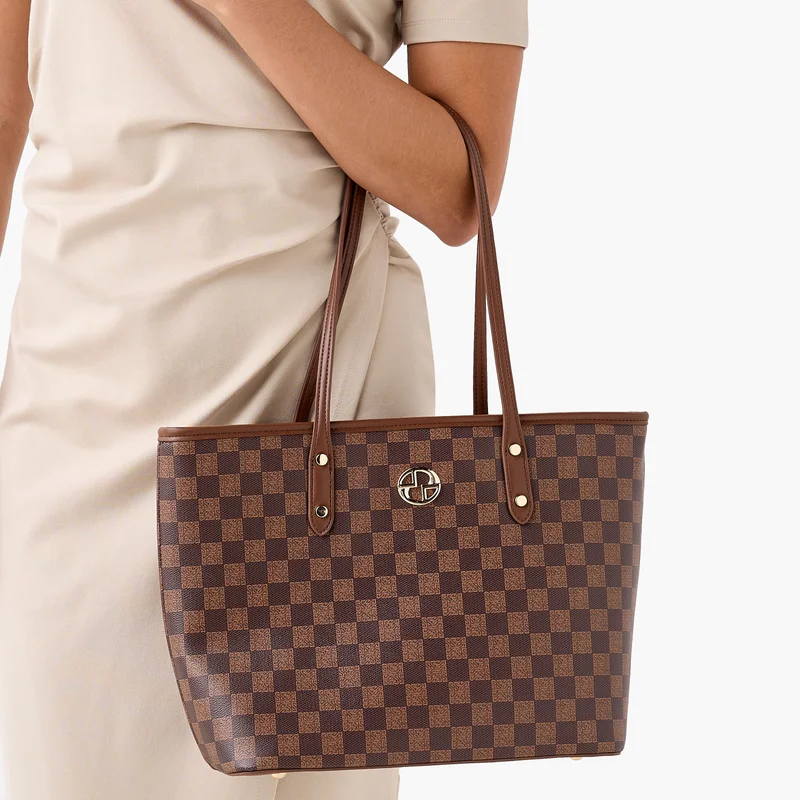 ساشا Tia Checked Tote Bag for Women